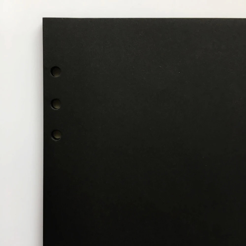 Relleno de cuadernos, papel para manualidades, 40 hojas, tarjeta negra, páginas interiores hechas a mano, papelería, suministros escolares de oficina