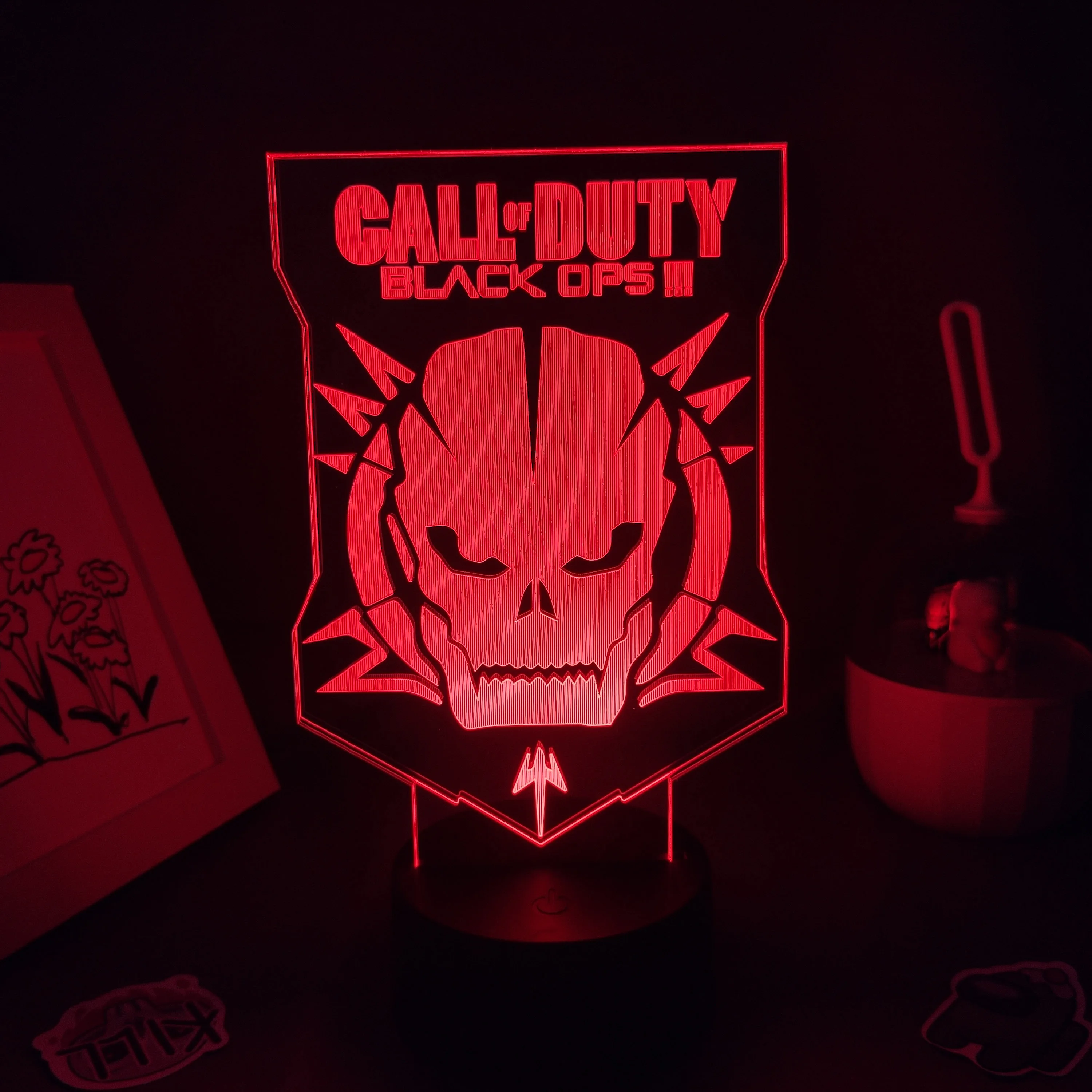 COD Game LOGO 3D Lamps Call Of Duty Led RGB Night Lights Birthday Cool Gifts For Friends Bed Room Table Colorful Mark Decoration