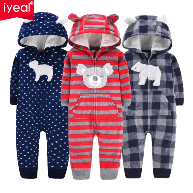 Newborn Baby Boys Clothes Baby Girl Romper Cartoon Hooded Long Sleeve Infant Cotton  Jumpsuit for Kids new born Baby Outfits