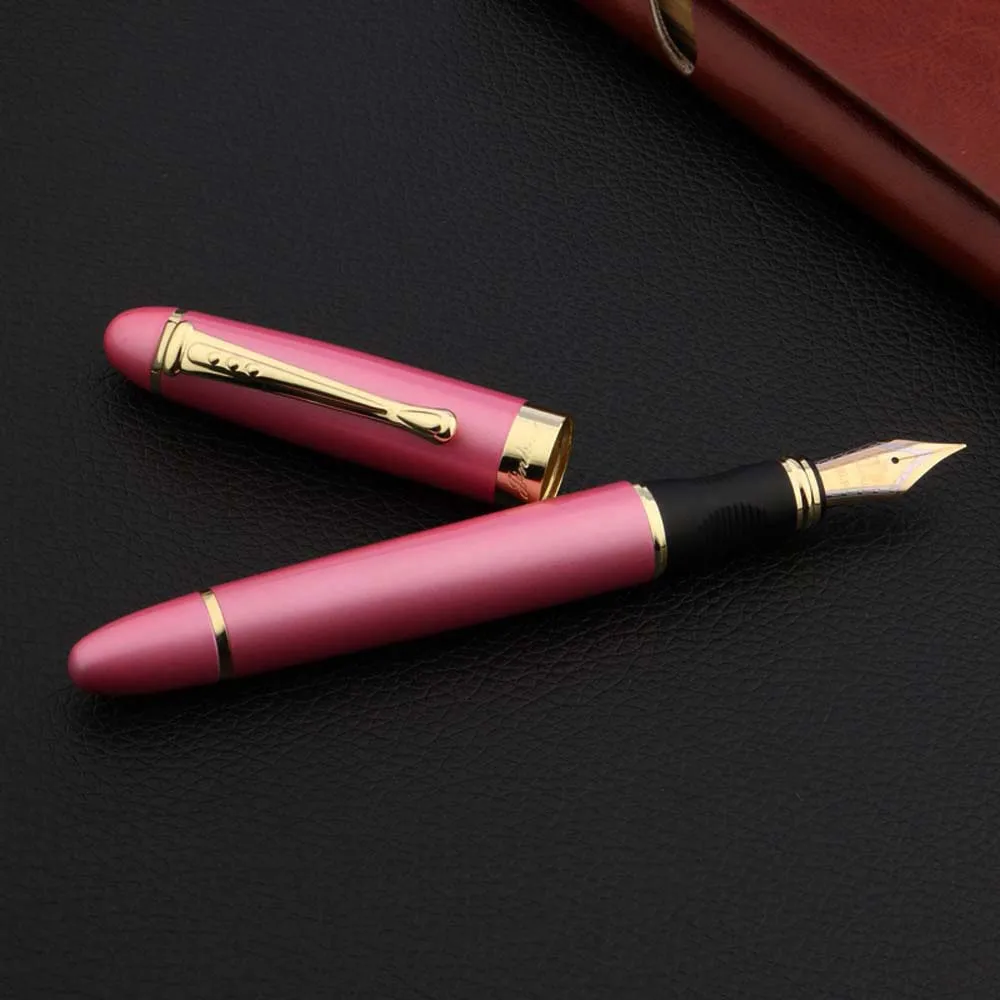 

Posture Correction Jinhao 450 Fountain Pen Metal Rose Golden F M Bend Nib Business Office School Supplies Golden Ink Pens