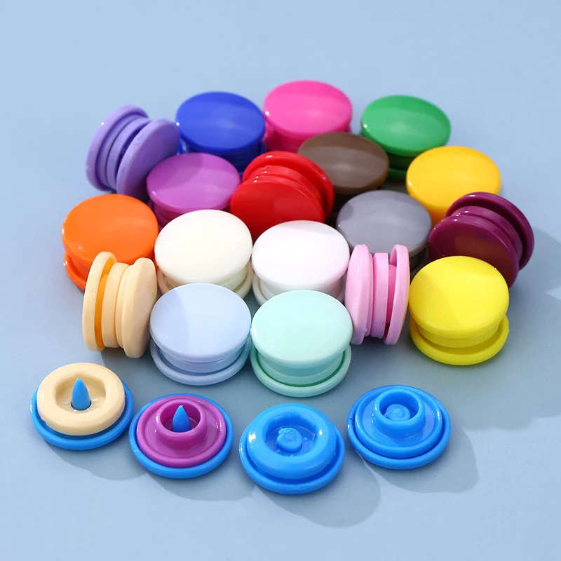 50/100Sets T5 12mm Round Plastic Snap Buttons For Baby Children Clothes DIY Sewing Accessories Press Button Snaps for clothes