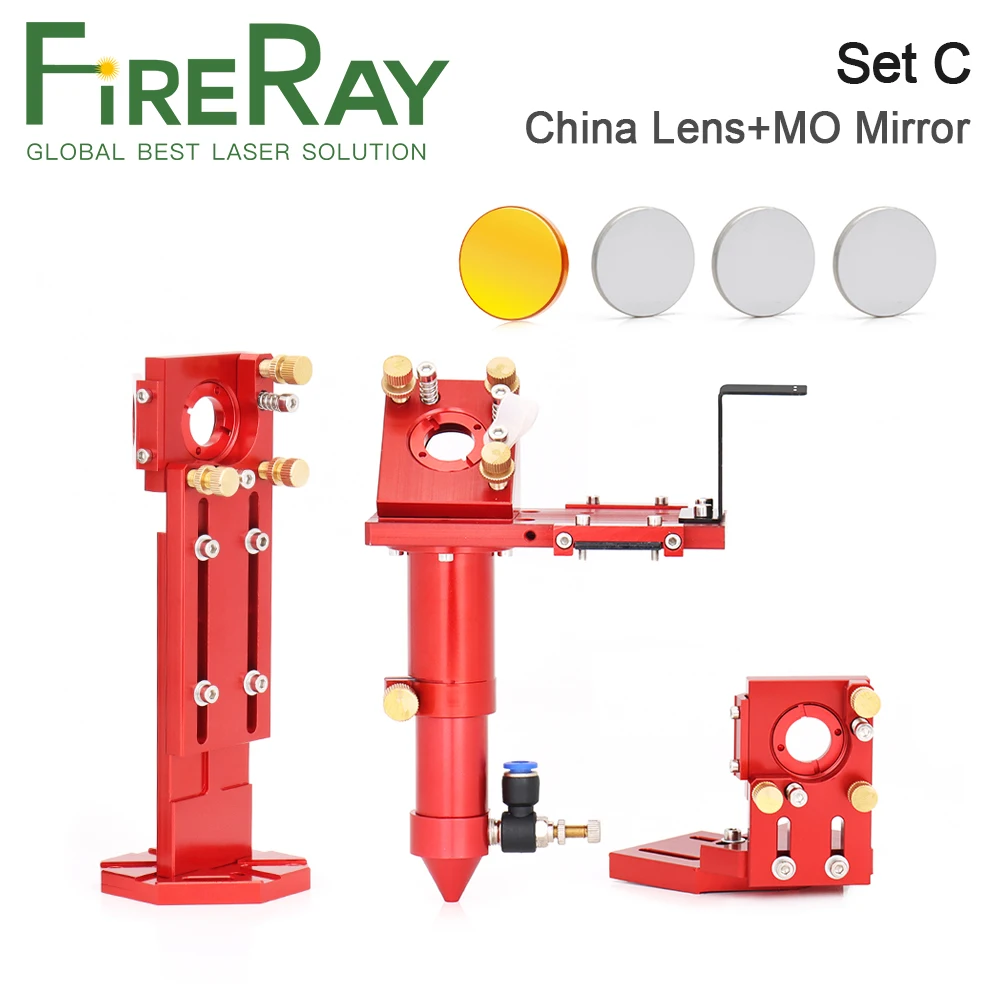FireRay E Series CO2 Đầu Laser + Tặng 1 Chiếc Ống Kính Lấy Nét + Tặng Kèm 3 Sĩ/Tháng Gương Cho co2 Laser Khắc Cắt Các Chi Tiết Máy