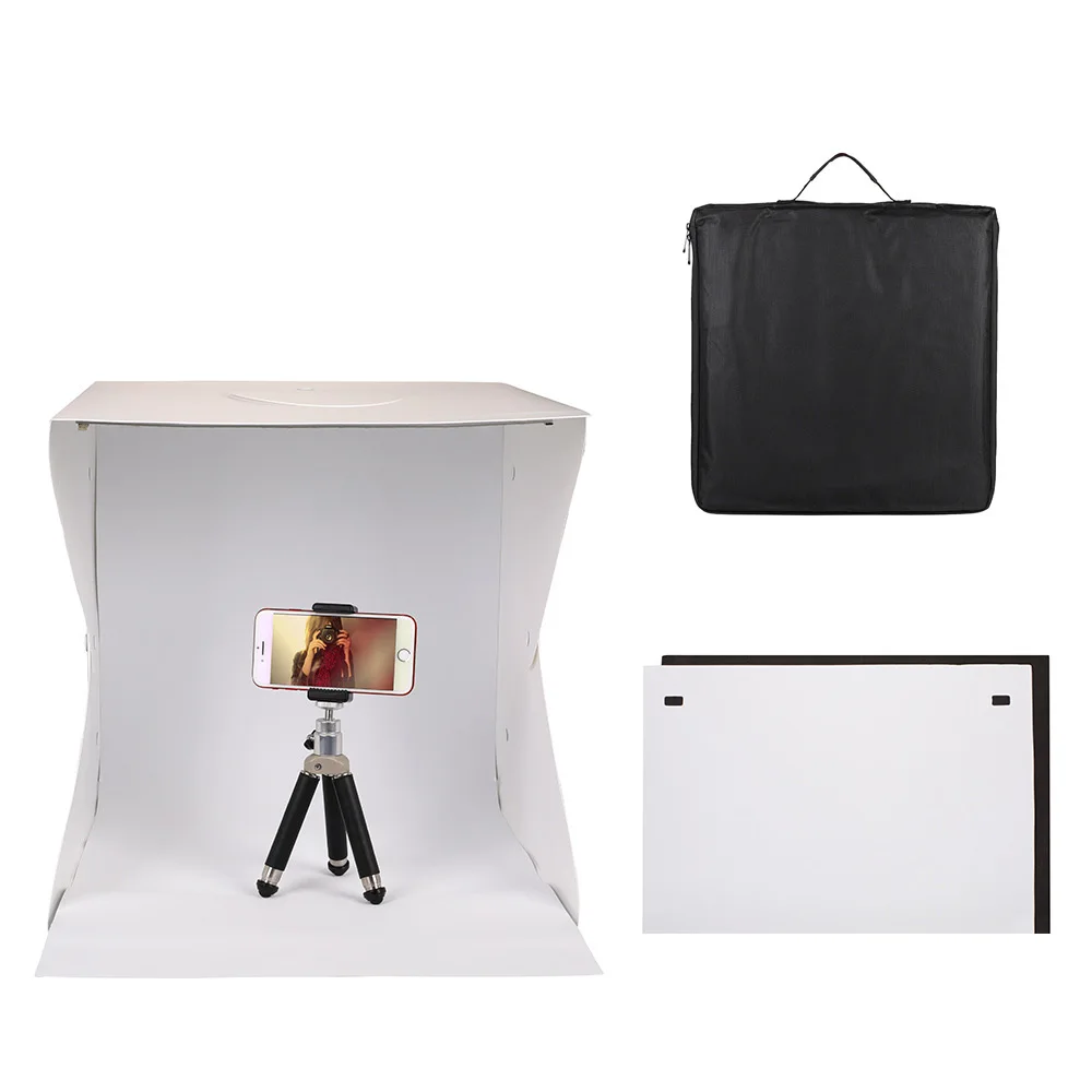 Caja de luz de fotografía plegable, Softbox de estudio fotográfico, Panel LED, Kit de caja de disparo de luz con cámara DSLR