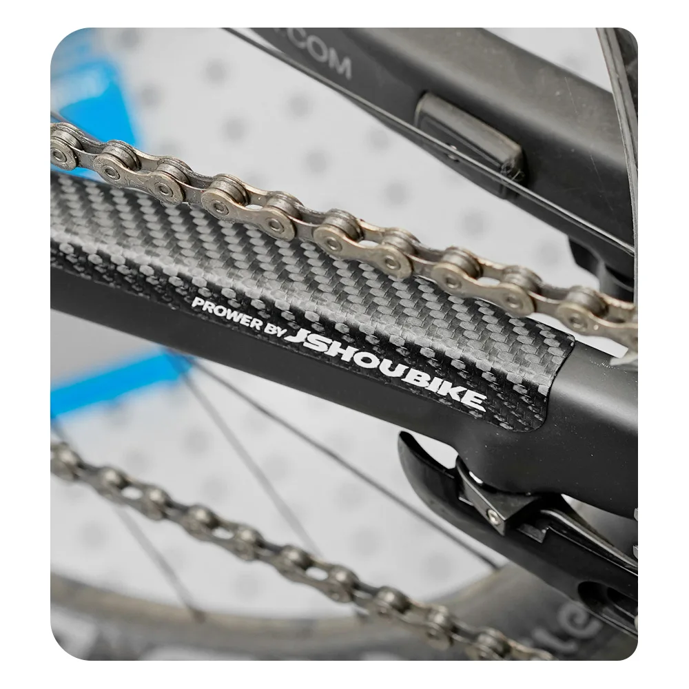 JSHOU BIKE Bicycle Chain Protection Sticker MTB Frame Anti-scratch Sticker Thickened Carbon Fiber Waterproof Cycling Accessories