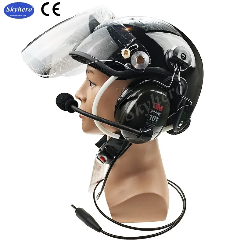 

Paramotor Helmet with 6.3 Jack for Intercom, Powered Paragliding Helmets, PPG Helmets, Factory Directly Sale