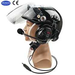 Paramotor Helmet with 6.3 Jack for Intercom, Powered Paragliding Helmets, PPG Helmets, Factory Directly Sale