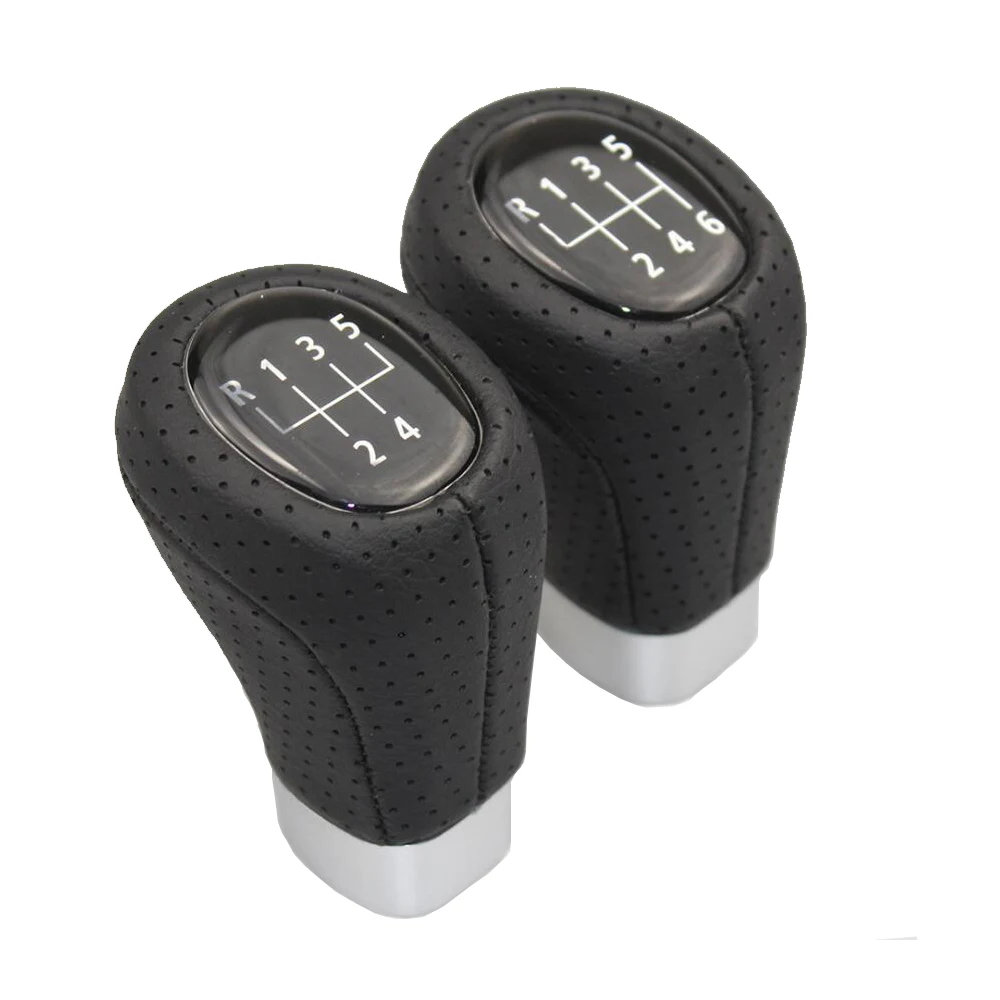 Car Gear Shift Knob For BMW 1 3 Series E39 E46 E60 E62 E81 E82 E87 E88 E90 E91 E92 E93 Leather 5 6 Speed Shifter Lever Stick