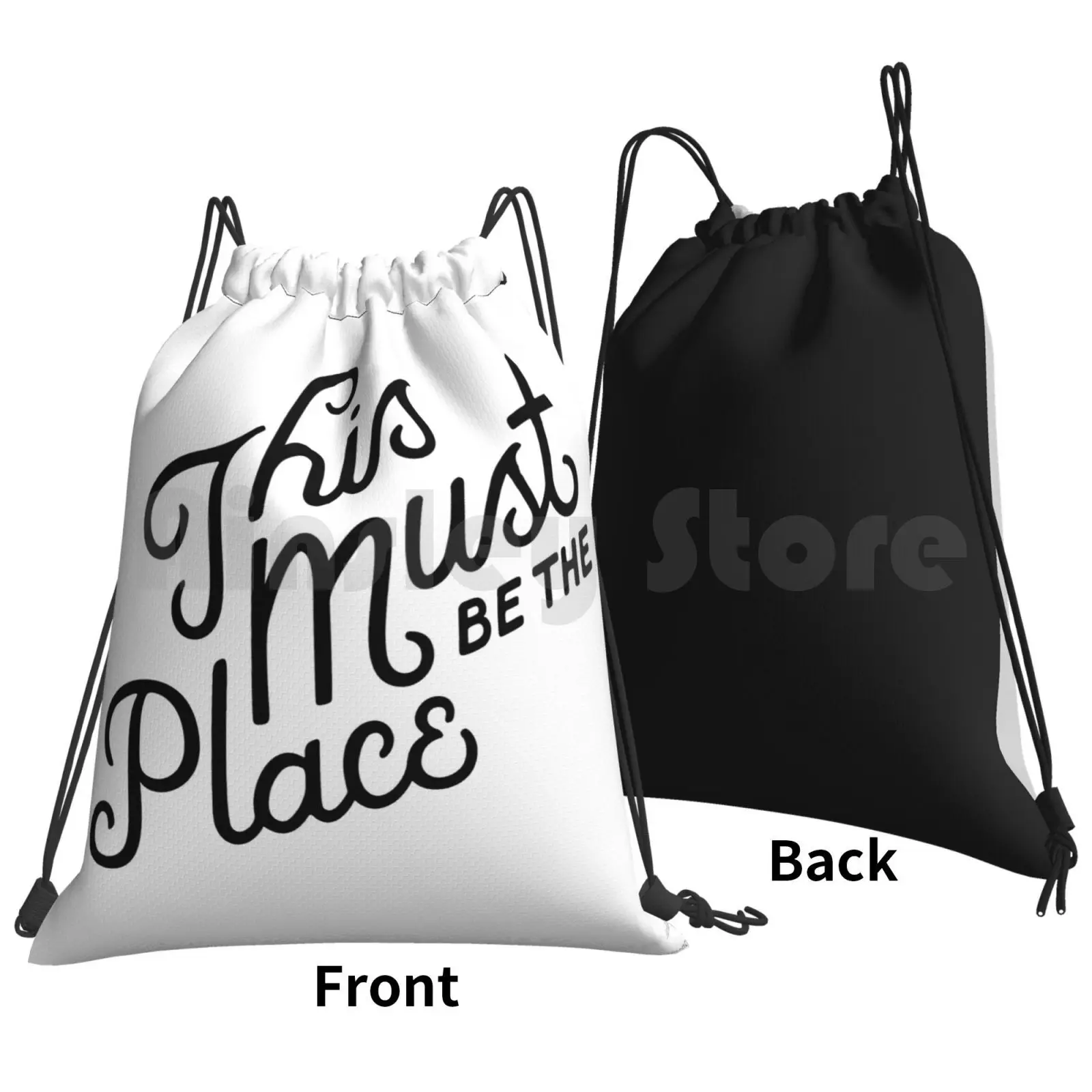 This Must Be The Place Backpack Drawstring Bag Riding Climbing Gym Bag This Must Be The Place Talking Heads David Byrne