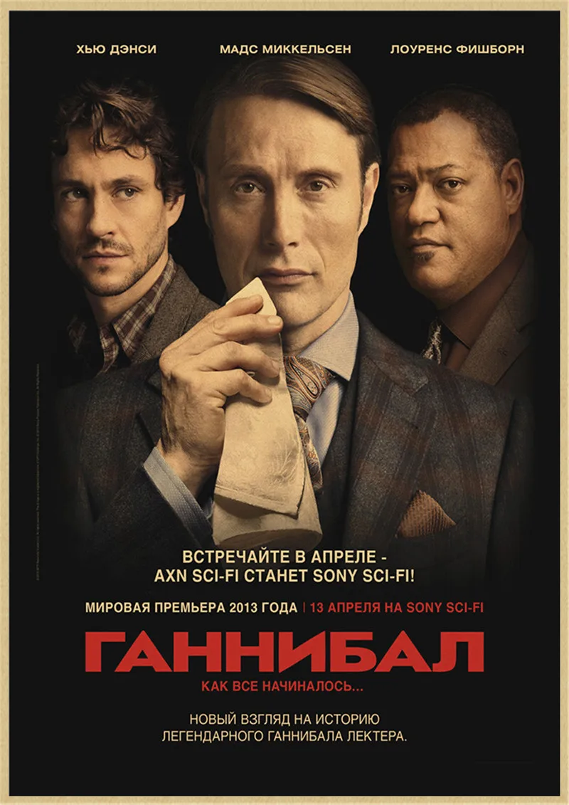 TV series movie Hannibal vintage Poster Painting Horror Thriller Painting Retro Poster For Bar Home Decorative