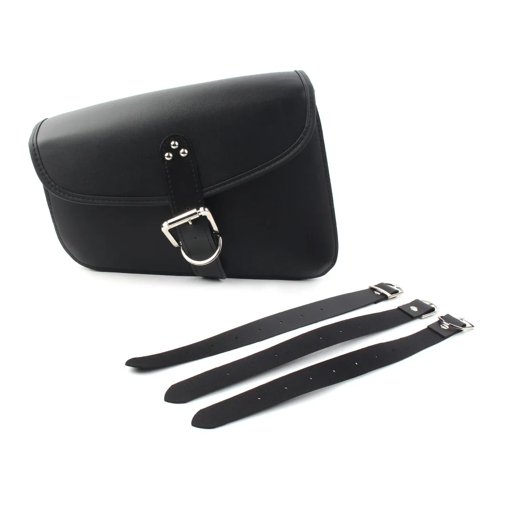 PU Leather Motorcycle Saddlebag Left Side Saddle Bag For Harley-Davidson Sportster XL883 XL1200 Iron 72