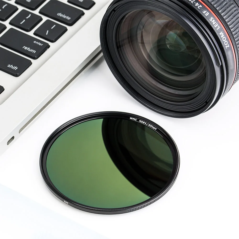 58Mm 62Mm 67Mm 72Mm 77Mm 82Mm ND64 Mật Độ Trung Tính Lọc Camera ND Lọc Ống Kính với 8 Lớp Bảo Vệ Lớp Phủ HD Kính Quang Học