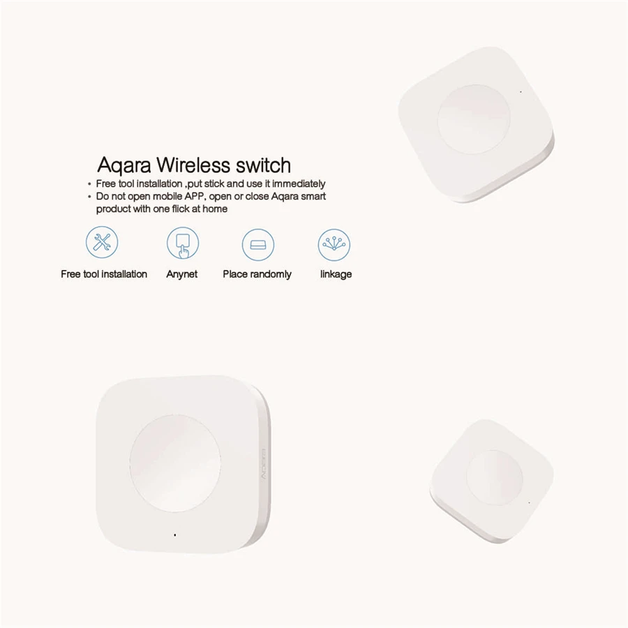Xiaomi Aqara Smart Wireless Switch Zigbee Smart Remote One Key Control Intelligent Home Security لـ Xiaomi mijia mihome