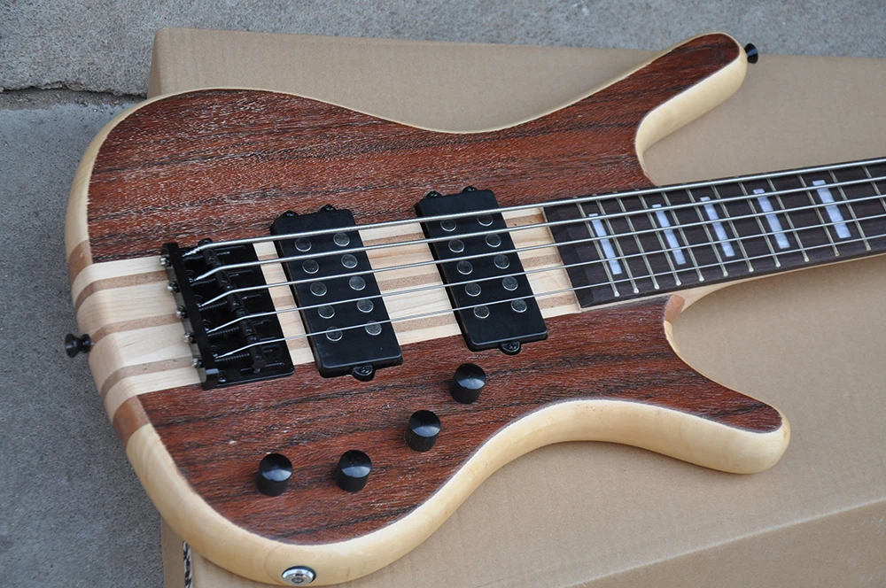 5 Strings Neck-thru-body Electric Bass Guitar with Rosewood fretboard,Providing Customized Service