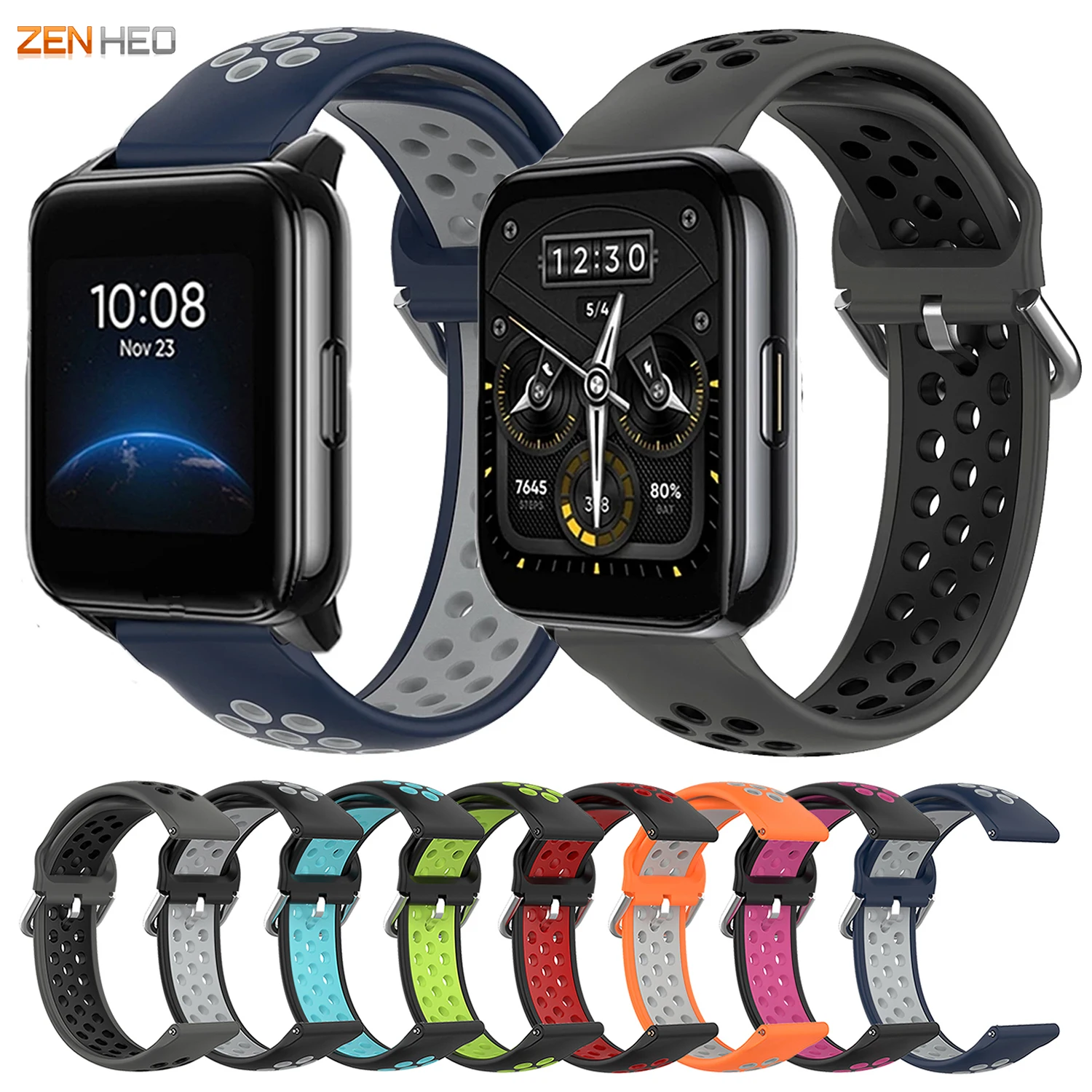 22 مللي متر الرياضة سيليكون حزام الساعات ل Realme ساعة 2/2 برو استبدال حزام ساعة اليد ل Realme ساعة S