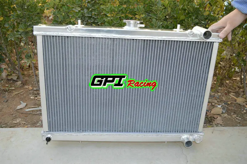 alloy radiator + fan For Nissan Skyline GTR/GTS-4/GTS-T R32 BNR32/HCR32/ECR32 RB26/RB20 MT