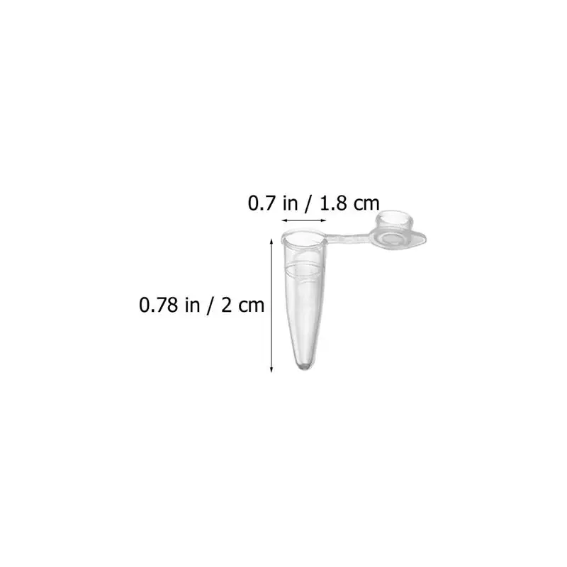 2000Pcs 0.2ml Plastic Micro Test Tube Snap Cap Cone Bottom Centrifuge Tube Sample Vial Container School Laboratory Instrument