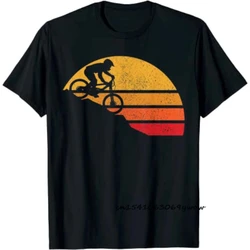 Camisetas de ciclismo de montaña para hombre, camisa Vintage de algodón puro con estampado, MTB