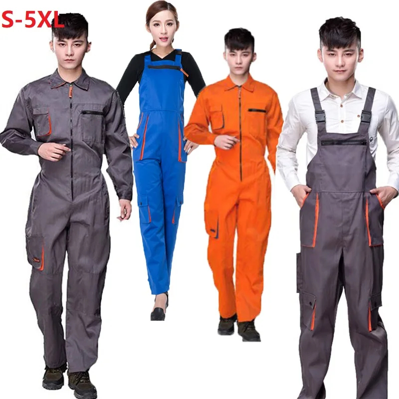 

Work Bib Overalls Men Women Protective Coverall Repairman Strap Jumpsuits Trousers Working Uniforms Plus Size 4xl 5xl Coveralls