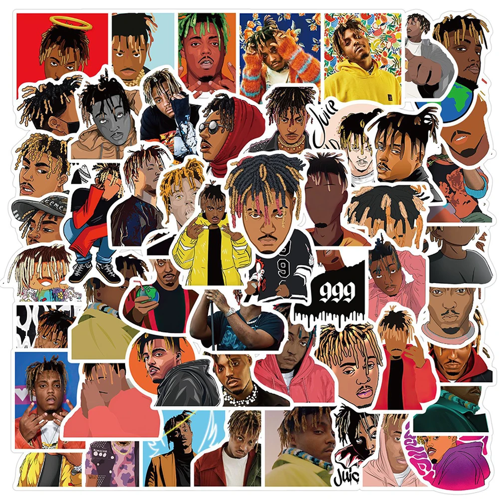 10/30/50PCS Rapper Singer Juice Wrld Graffiti Stickers Skateboard Luggage Laptop Guitar Motorcycle Phone Cool Sticker Kid Toy