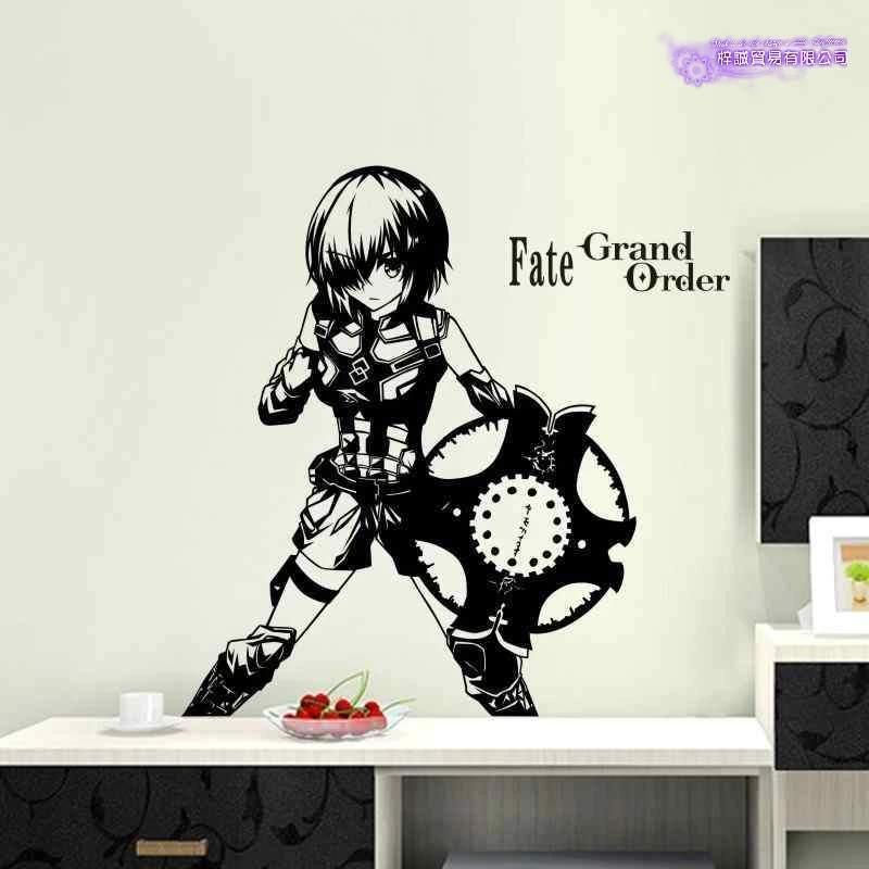 Mash Kyrielight Wall Decal FGO Shielder Vinyl Wall Stickers Decal Decor Home Decorative Decoration Anime Car Sticker