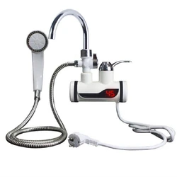 BDS3000W-2,Digital Display Instant Hot Water Tap Electric Shower,Tankless Electric Faucet,Digital Bathroom Heater,with EU plug