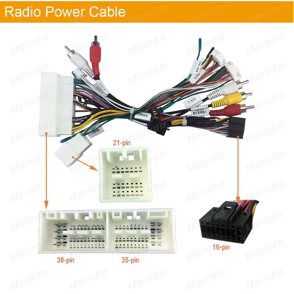 Car Radio Wiring Harness with CAN-Bus for Hyundai Mistra Elantra IX35 Lafesta Encino X45 Tucson for KIA KX7 Sportage KX CROSS