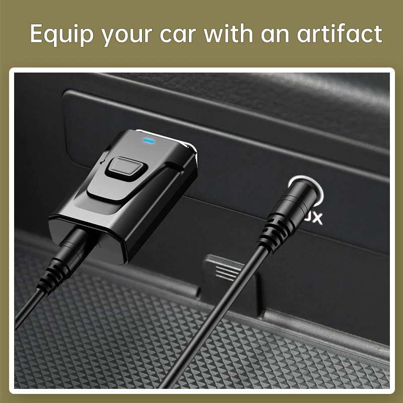 VAORLO-4 인 1 USB 블루투스 5.0 어댑터 3.5MM AUX 스테레오 마이크 포함, 핸즈프리 무선 오디오 수신기 송신기 PC TV Carkit 용