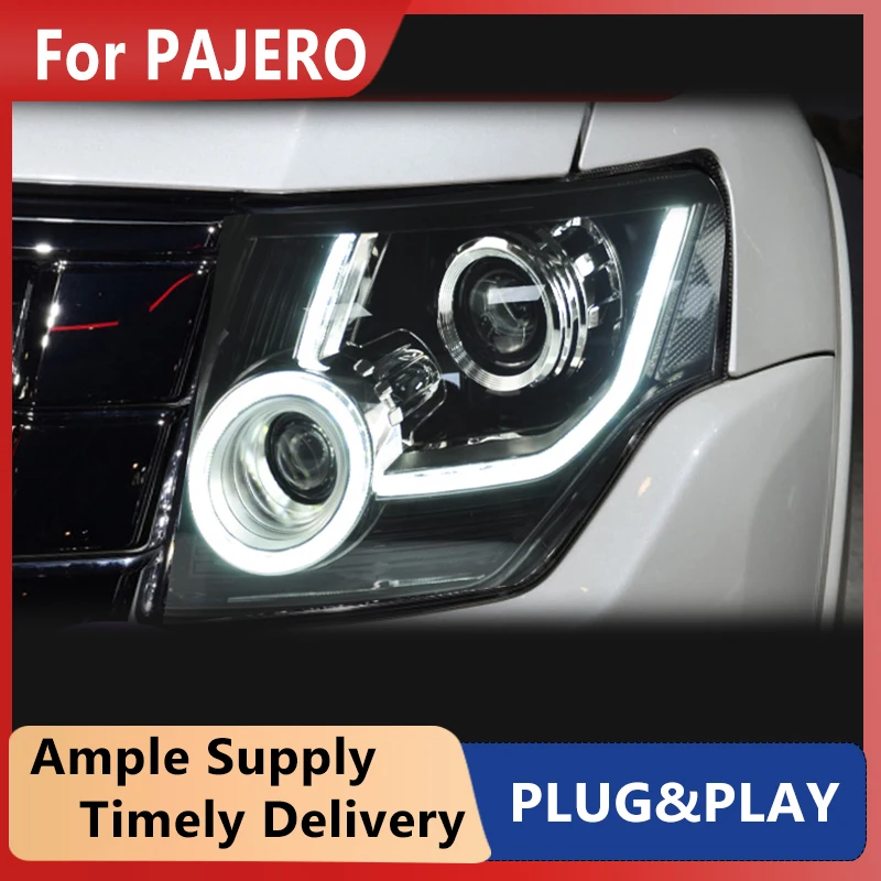 2 PCS Car Lights automotive Parts For Mitsubishi PAJERO V93 V97 Head lamps LED Headlight LED Dual Projector FACELIFT