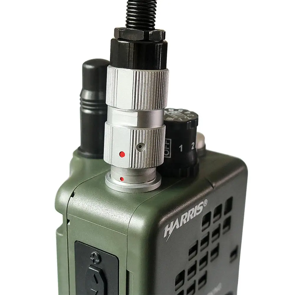 AN/PRC-152 PRC 152 Caja de radio ficticia Harris, modelo de walkie-talkie militar para radio Baofeng, sin función + enchufe U94 PTT de 6 pines