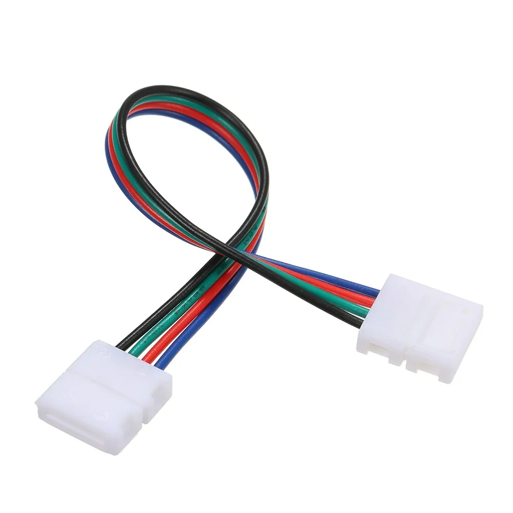 10 Pack 4 Pin Extension เชื่อมสำหรับ RGB LED Strip Light L2274 Drop Shipping