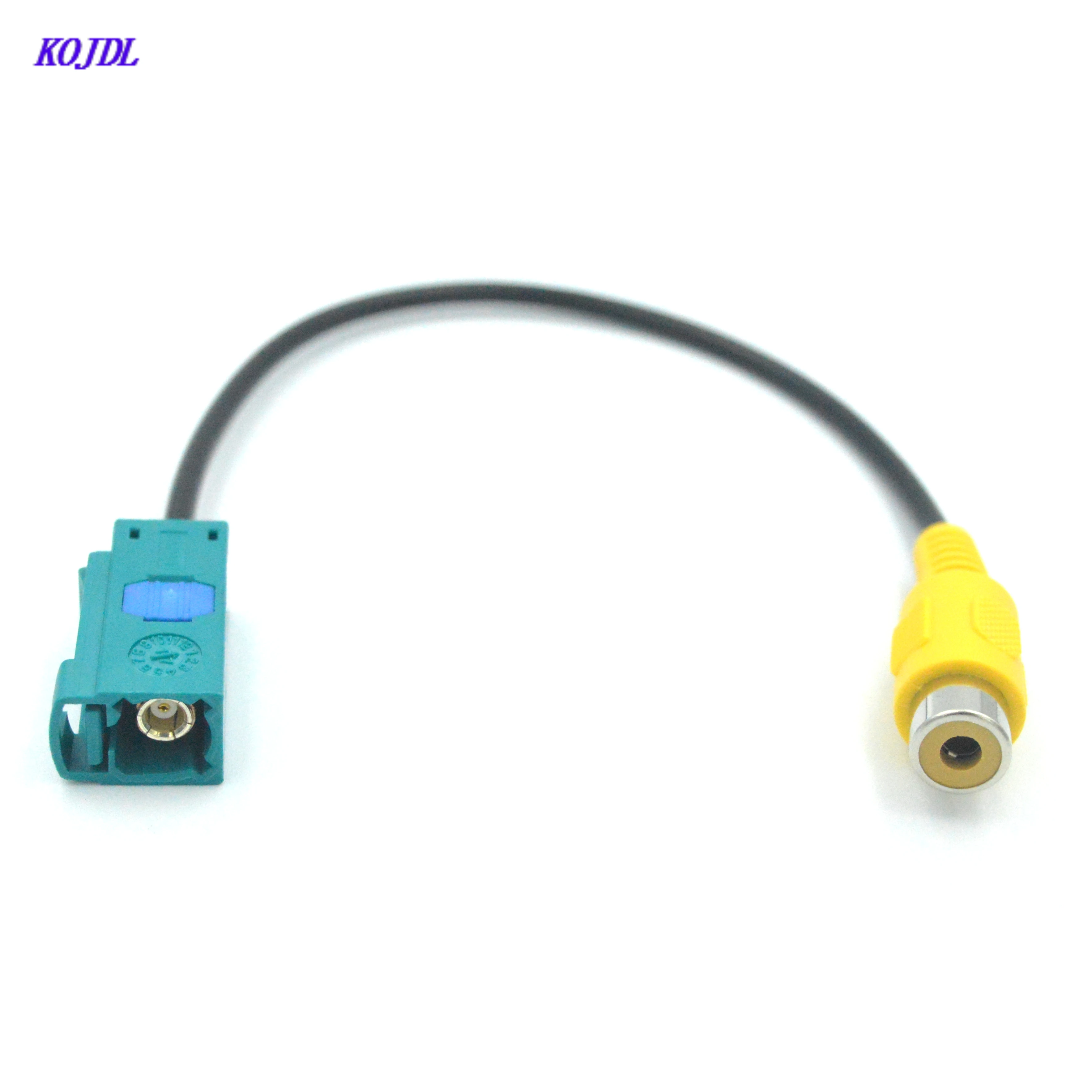 Car Fakra Reversing Camera Adaptor Cable Fakra RCA Plug Connector For Mercedes For Ford OEM Radio Reversing Image Parking KOJDL