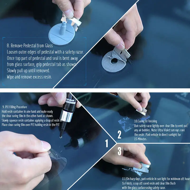 DIY Windshield Repair Kit Invisible Repair Laminated Glass Windows Strongly Permeable Hermetic Bonding Auto Repair Tool Set