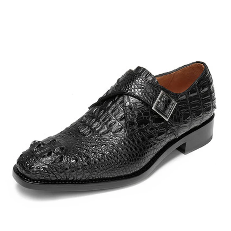 weitasi new crocodile leather bone skin  Pure manual  business  leisure  men formal shoes  Men shoes