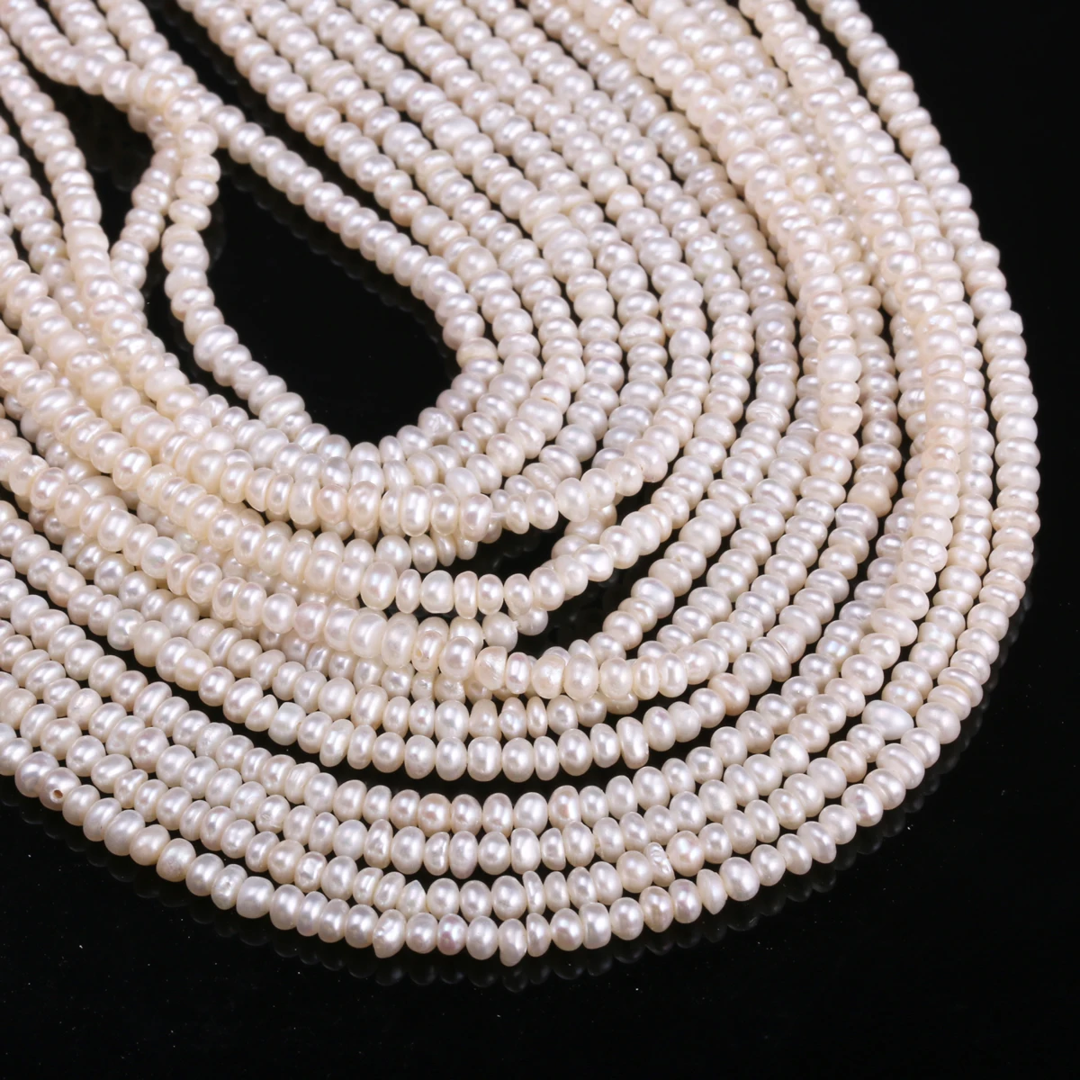 Natural Freshwater Pearls Beads High Quality Oblate shape Punch Loose Beads for Jewelry Making DIY necklace bracelet Accessories