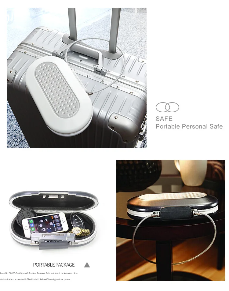 Mini Safe Box Security Portable Personal Safe Password Lock Jewelry Cash Card Phone Small Storage Boxes With Wire Rope