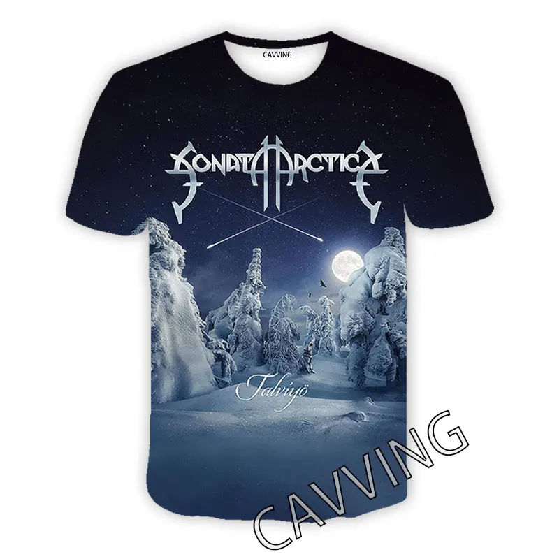 New Fashion Women/Men\'s 3D Print Sonata Arctica Band Casual T-shirts Hip Hop Tshirts Harajuku Styles Tops Clothing