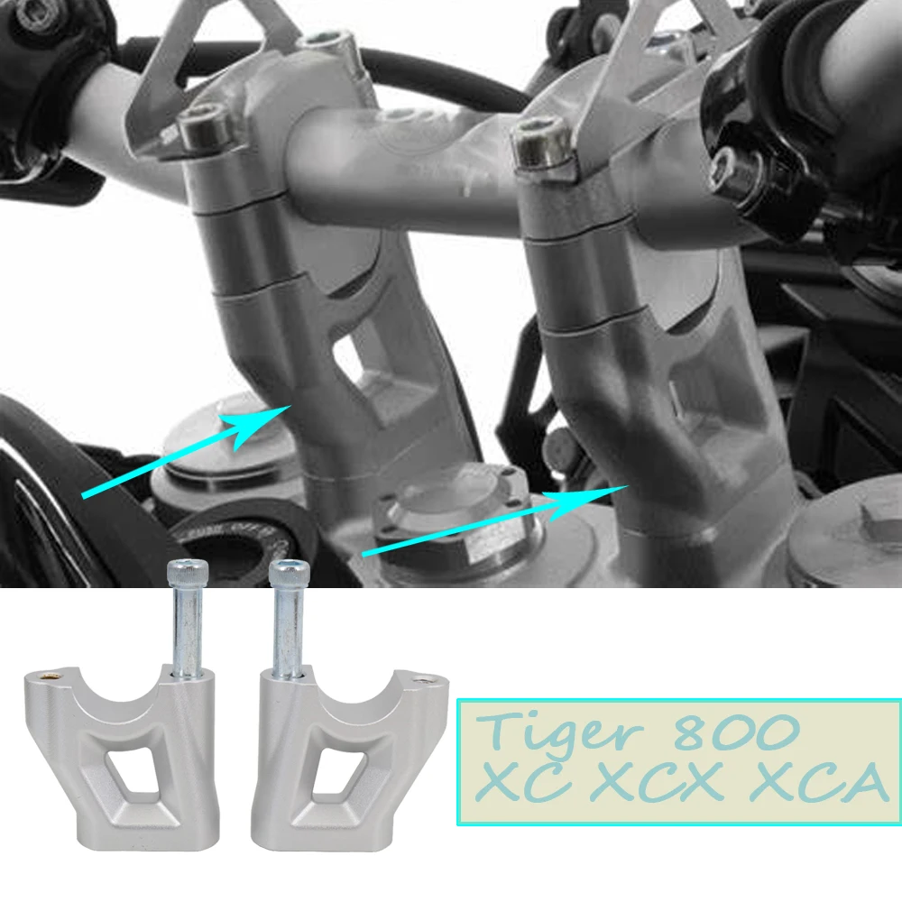 Silver Tiger 800 XC/XCX/XCA NEW Motorcycle Handlebar Riser Move back Clamp Mount For Tiger 800