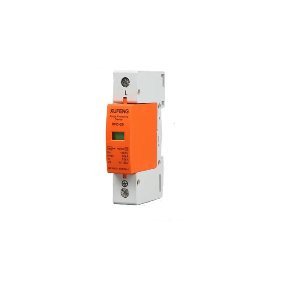 2P 20KA 40KA 60KA 80KA 100KA ~385VAC SPD House Surge Protector Device Protective Low-voltage Arrester Device