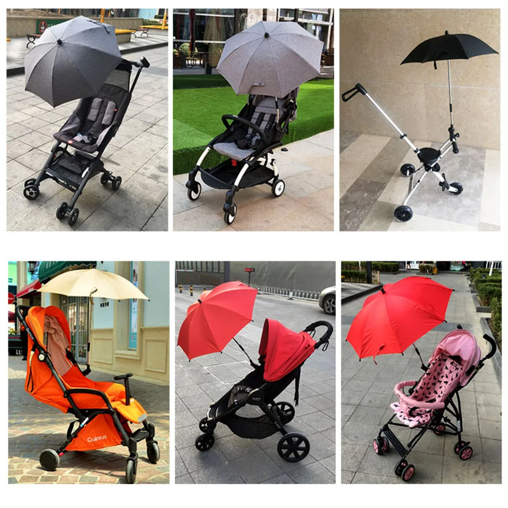 Universal Baby Stroller Umbrella Anti-UV Sun Canopy Cover 360 Adjustable Sunshade Sun Visor Stroller Accessories