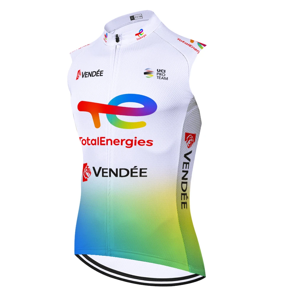 Total new energies sleeveless Cycling Jersey Mallot Ciclismo Hombre Verano not windproof Maillot Ciclismo Hombre Verano Maillot