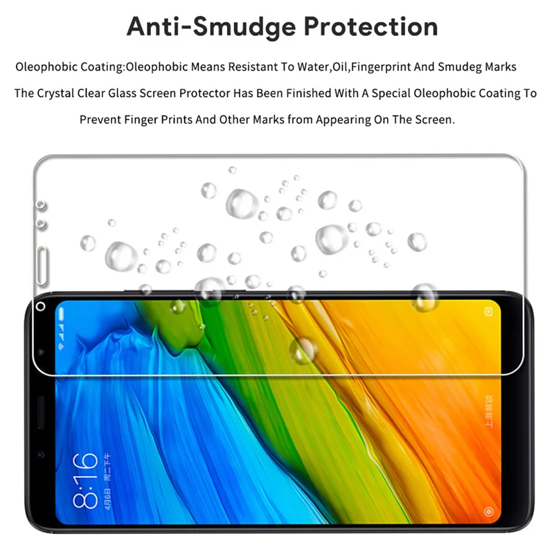 Proteggi schermo in vetro temperato per Xiaomi Redmi 5 vetro protettivo temperato per Xiaomi Redmi 5 Plus vetro di sicurezza per Redmi 5A