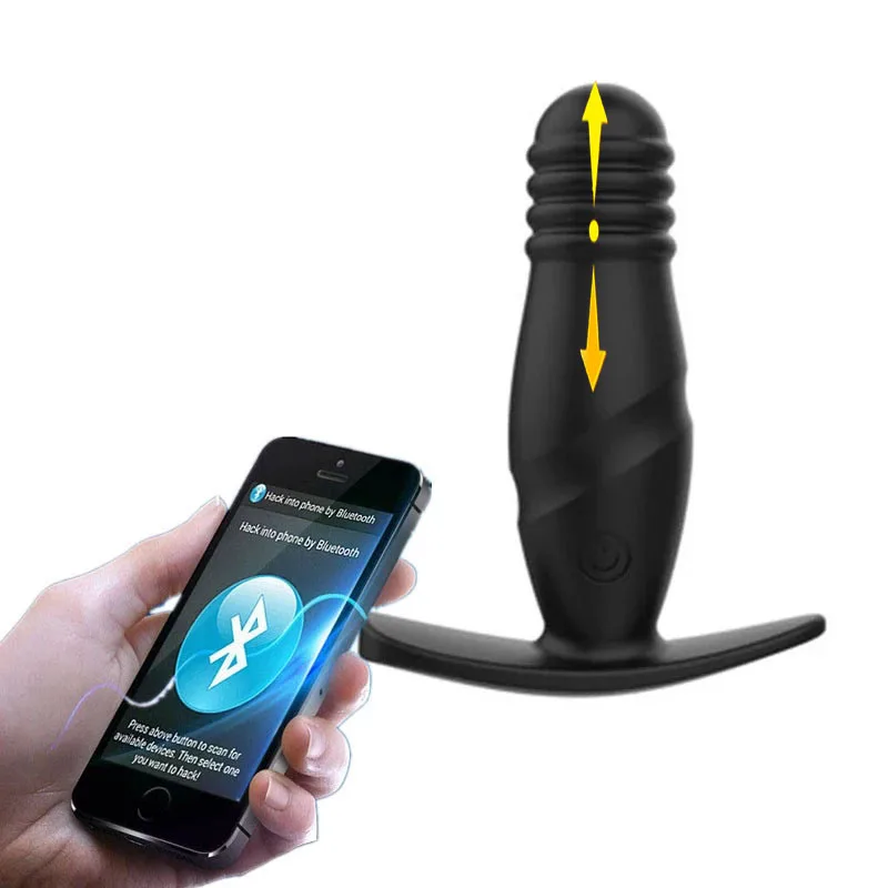 

New G-spot Stimulation Thrusting Vibrators Bluetooth Control Telescopic Prostate Massage Anal Vibrator Sex Toys For Men Women