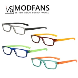 Gafas de lectura para hombre y mujer, lentes rectangulares con montura de colores mezclados, para presbicia, con dioptrías + 1 + 1,5 + 2 + 2,5 + 3