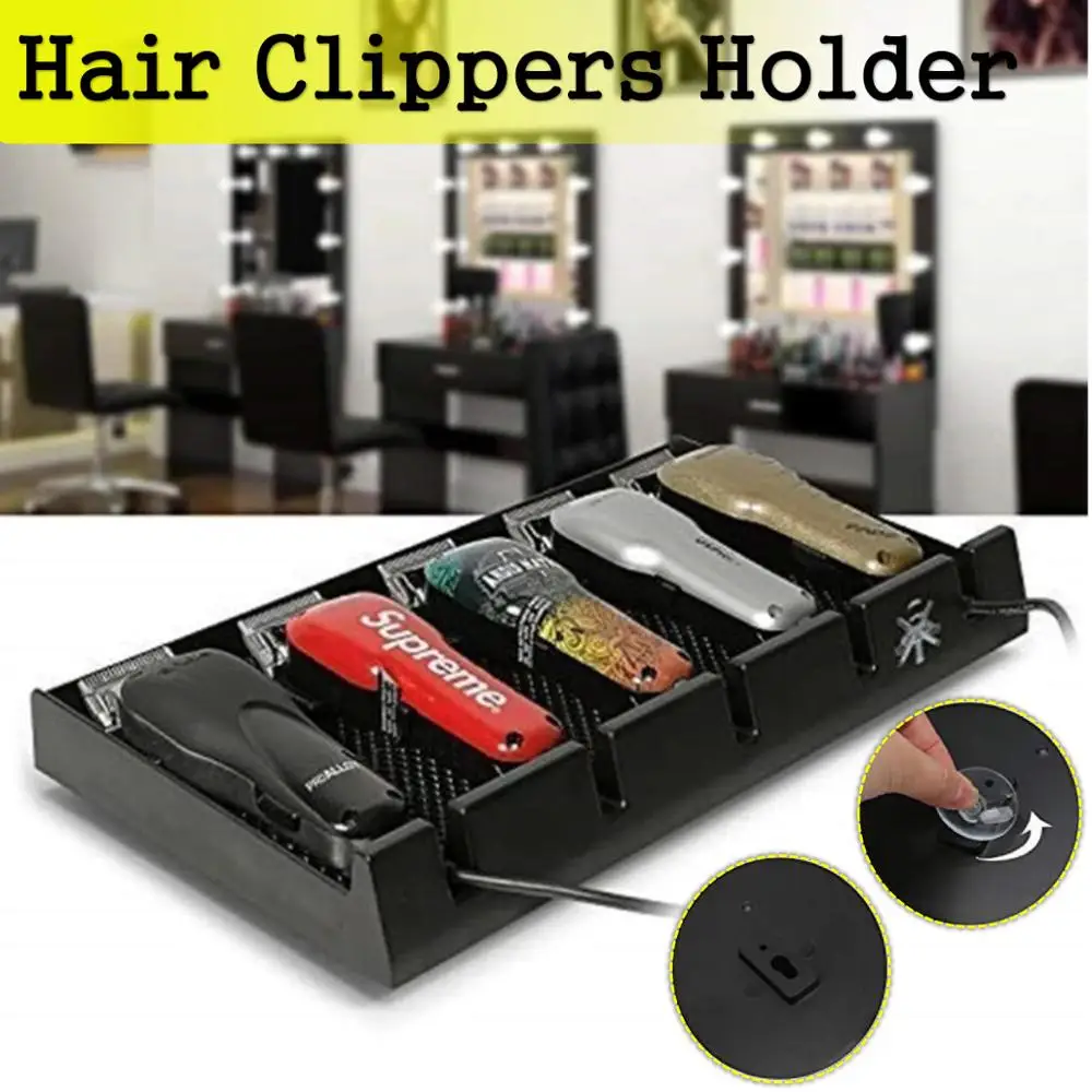 Salon Barber Shop Haar Clipper Aufbewahrung Halter Rack Schere Stehen Tablett