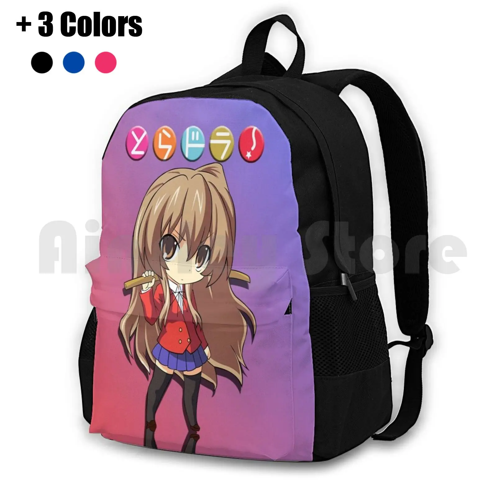 Toradora-Taiga Outdoor Hiking Backpack Waterproof Camping Travel Toradora Taiga Anime Sleeve Beautiful Skin