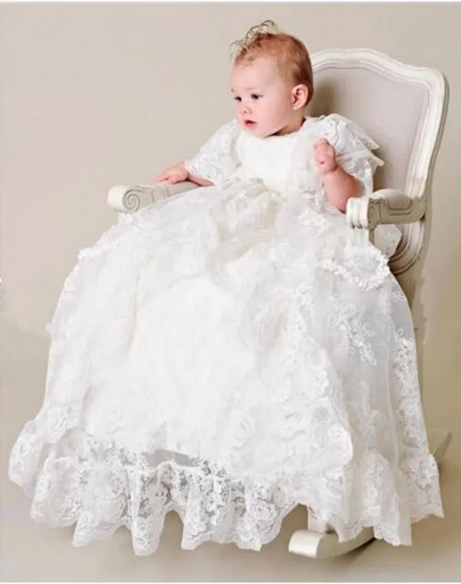 

Baby Girl White Dress Infant Dress Baby Items Baptism Christening Gown Newborn Girl Clothes Lace Design Birthday Outfit 2Y