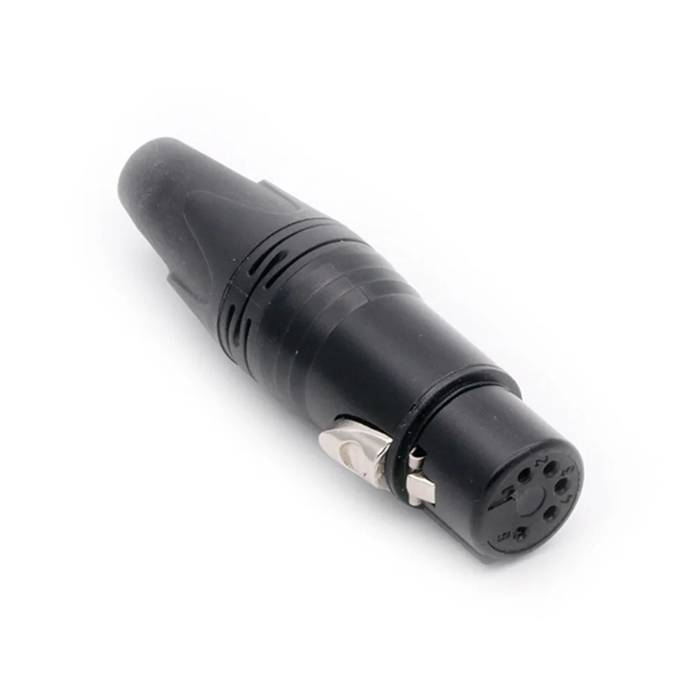 Imagem -03 - Pinos Xlr Conector Macho Fêmea Xlr Plug Jack Soquete Microfone Microfone Cabo de Áudio Conector de Cabo Preto Cor 100 Peças Lote