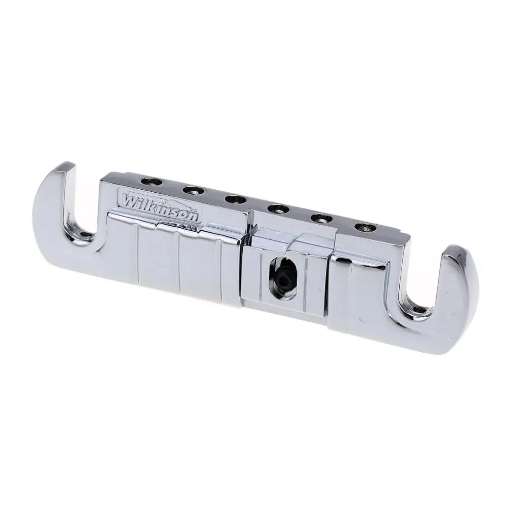 Wilkinson GTB Adjustable Intonated Wraparound Bridge Tailpiece for Les Paul Style Electric Guitar, Chrome