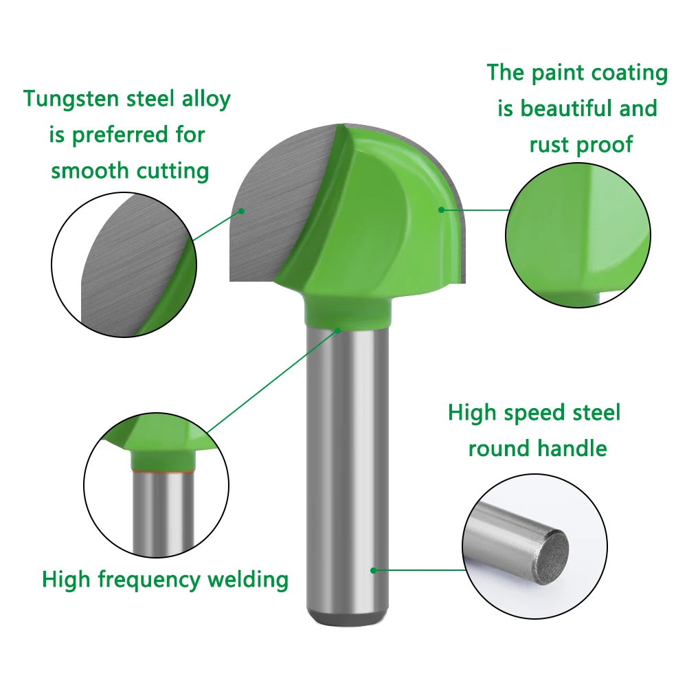 Imagem -06 - Lavie-ball Nose End Mill Enseada de Nariz Redondo Fresagem Cnc Raio Core Box Carboneto Sólido Router Bit Tools C08042 mm Shank 1pc