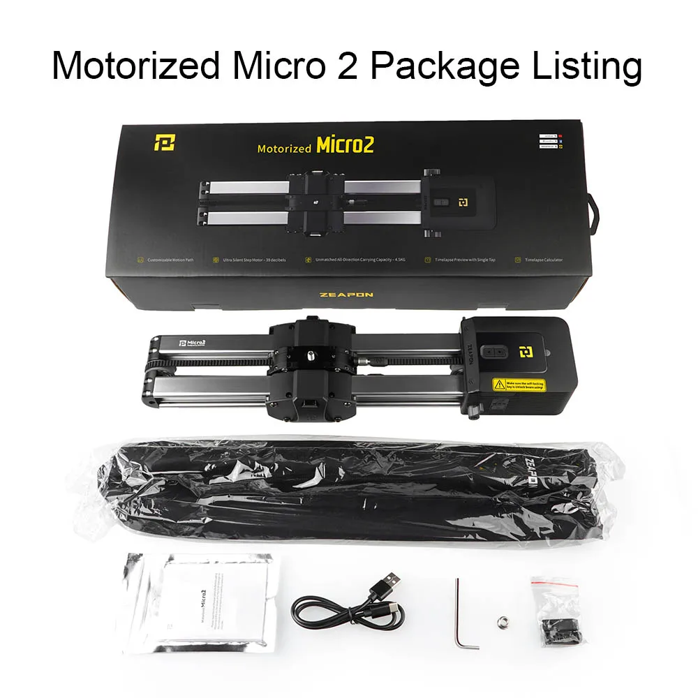 Motorized Micro 2 Camera Slider Track Dolly Motor Slider Rail System Portable Travel Video Slider For DSLR BMCC RED ARRI Mini